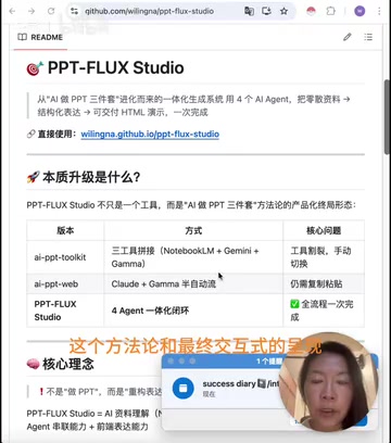PPT Flag Studio:4个AI Agent协作,一键生成交互式HTML演示