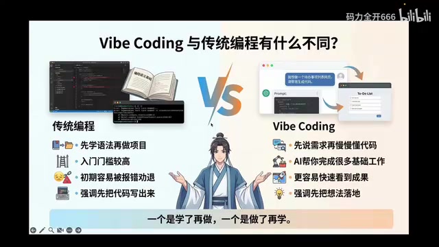 传统编程与Vibe Coding流程对比