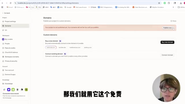发布和域名配置界面