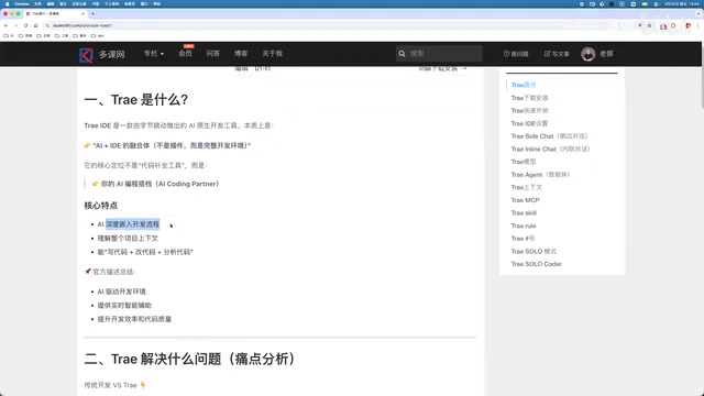 Trae IDE界面展示