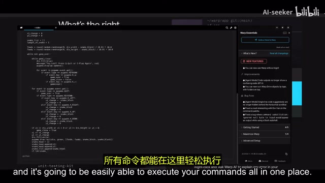 Warp终端界面