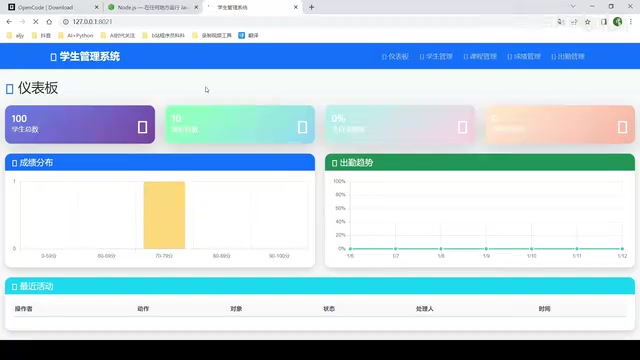 OpenCode开发出来的页面