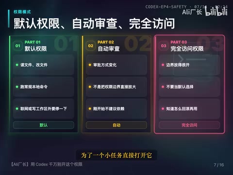 只有非常确定任务需要时才使用完全访问权限