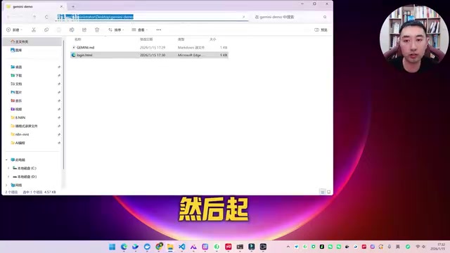 在项目目录中启动Gemini