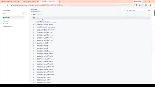 Tests passed, status turns green