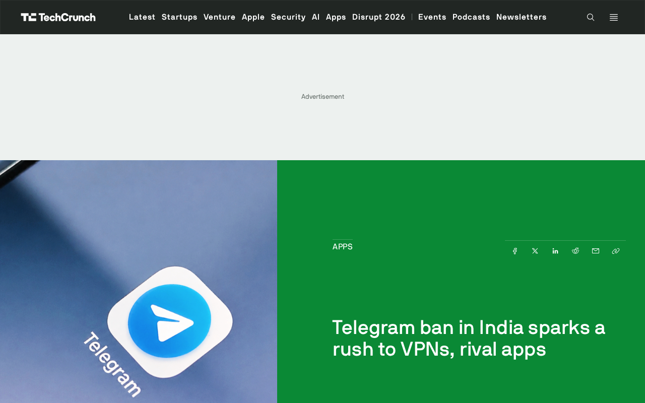 India Bans Telegram: VPN Downloads Surge as Users Flock to Alternative Apps