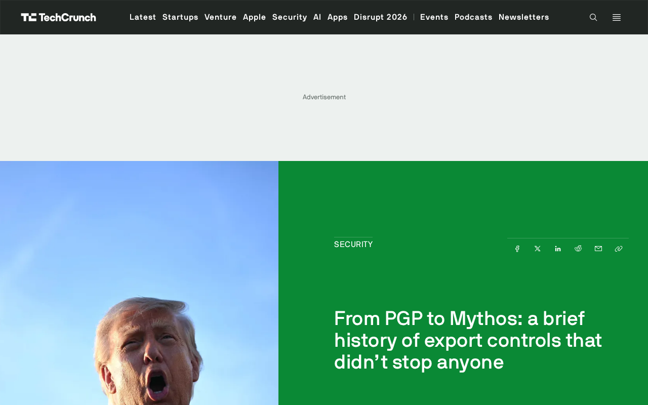 From PGP to Mythos: Why Export Controls Have Never Truly Stopped Technology Proliferation