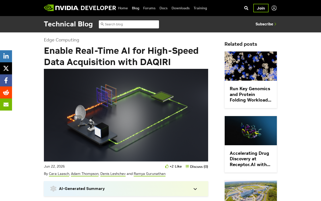 DAQIRI Platform Explained: Deep Integration of High-Speed Data Acquisition and Real-Time AI Inference