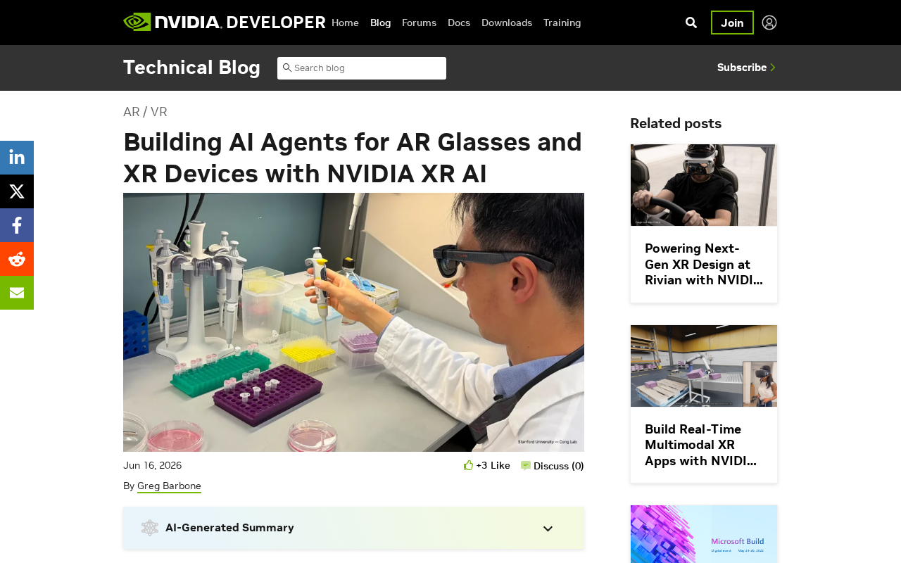NVIDIA XR AI Platform Explained: Full-Stack AI Agent Development for AR Glasses