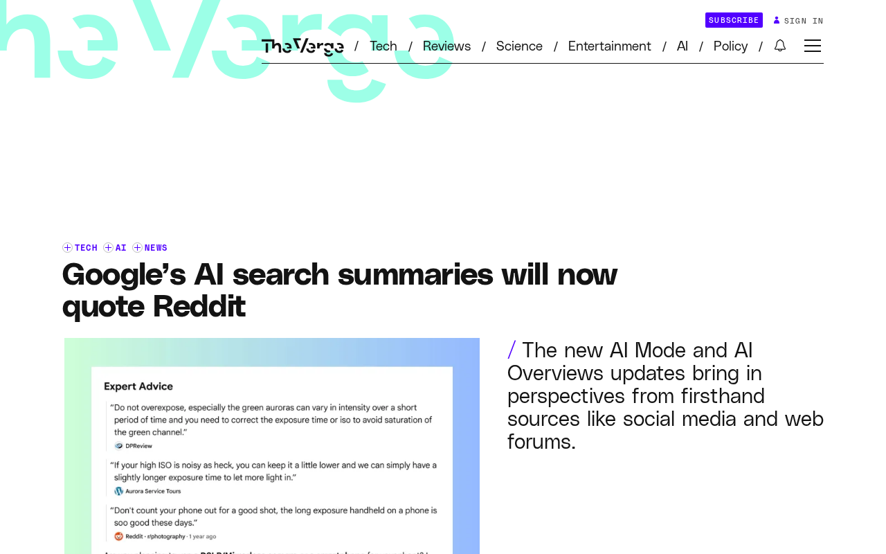 Google AI搜索直接引用Reddit内容:搜索体验迎来重大变革