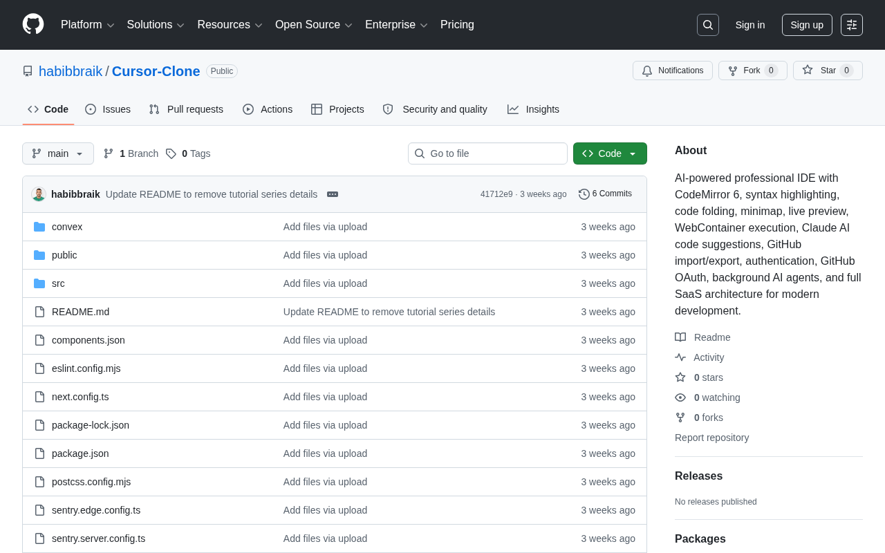 开源Cursor克隆项目:CodeMirror 6+WebContainer打造AI IDE