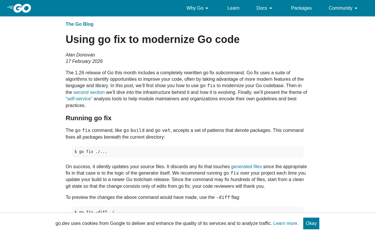 Go 1.26 全新 go fix 工具:自动现代化你的代码