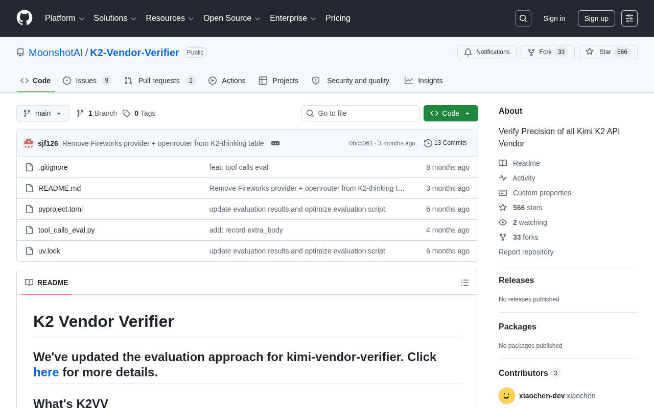 Kimi K2官方验证工具K2-Vendor-Verifier:一键检测API供应商模型精度