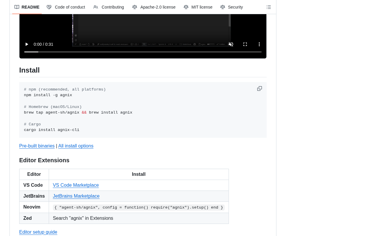 github source: agent-sh/agnix: The missing linter and lsp for AI coding assistants. Validate CLAUDE.md, AGENTS.md, 