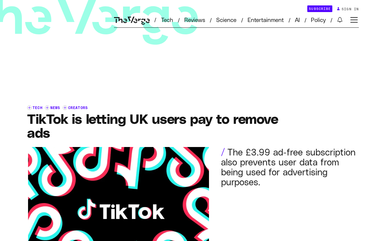 TikTok英国推出月费3.99英镑去广告订阅:定价、详情与行业影响