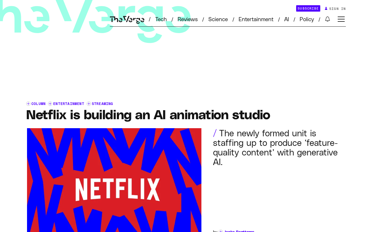 Netflix组建AI动画工作室INKubator:短篇动画成突破口