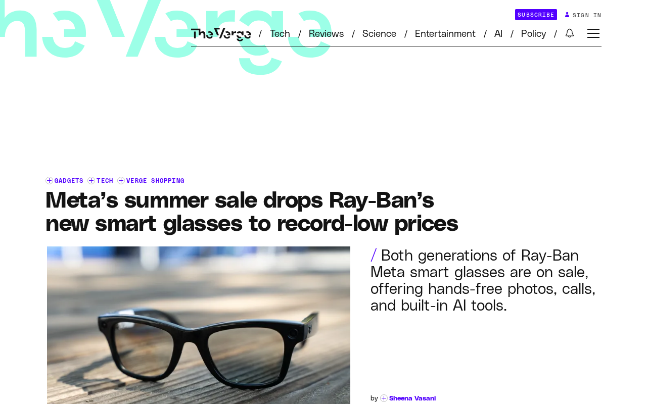 Ray-Ban Meta智能眼镜史低价224美元,夏季大促值得入手吗?