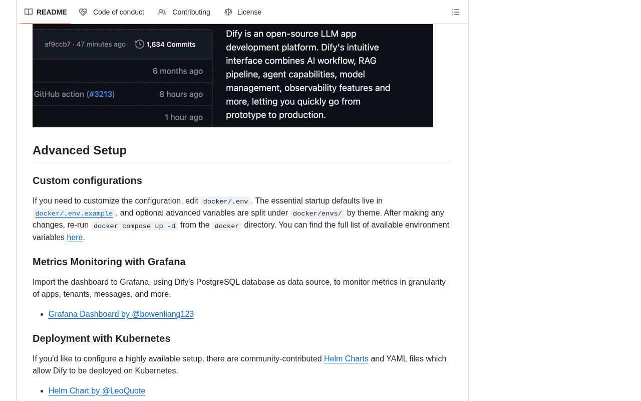 github source: langgenius/dify: Production-ready platform for agentic workflow development.