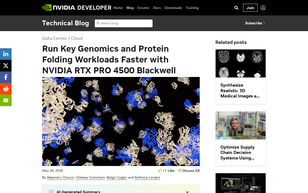 NVIDIA RTX PRO 4500加速基因组学与蛋白质折叠工作负载