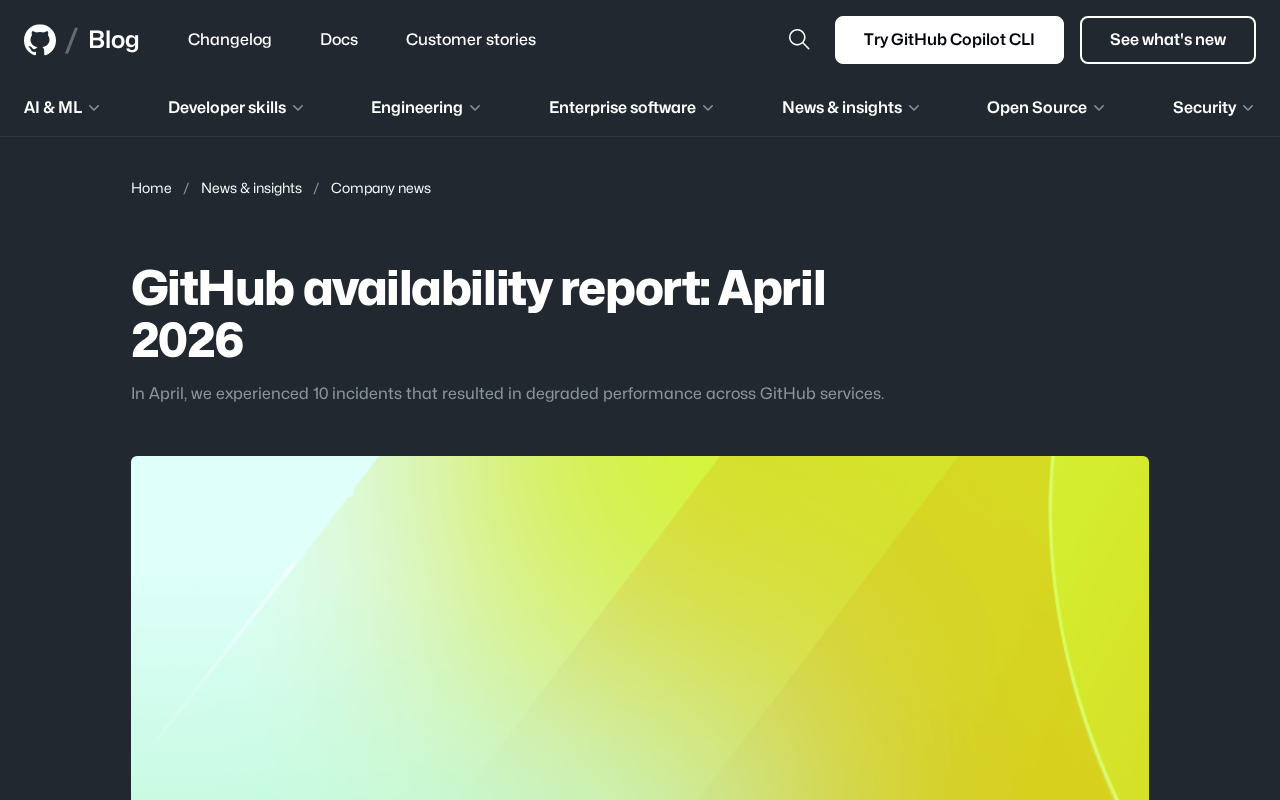 GitHub 2026年4月可用性报告:10起事故详解与影响分析
