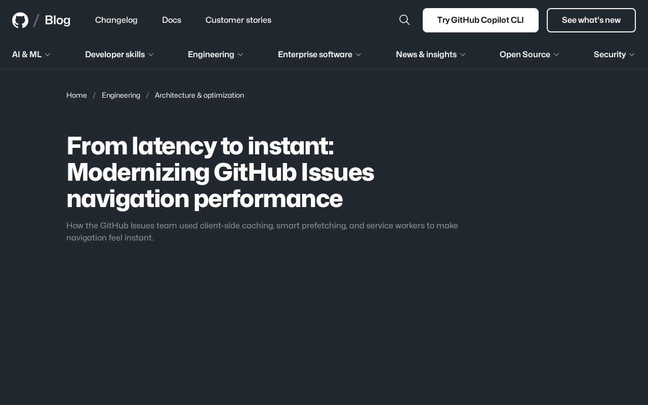 GitHub Issues导航性能优化实战:缓存、预取与Service Worker