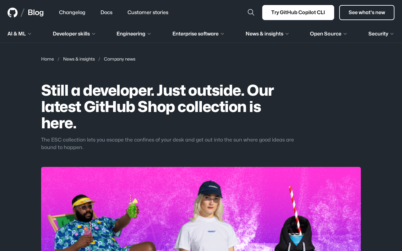GitHub ESC Outdoor Merch Collection: Press Escape, Step Into the Sunshine