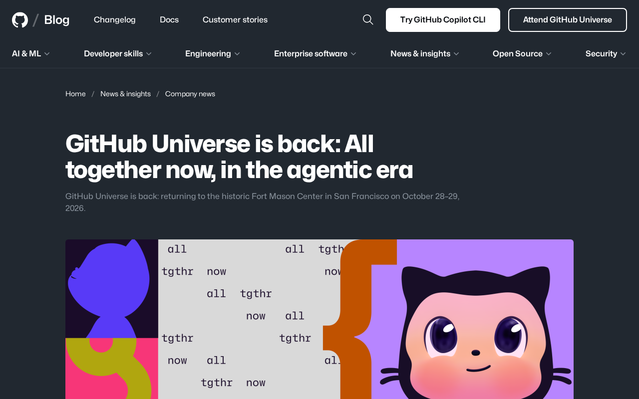 GitHub Universe 2026回归:正式迈入AI Agent智能体时代