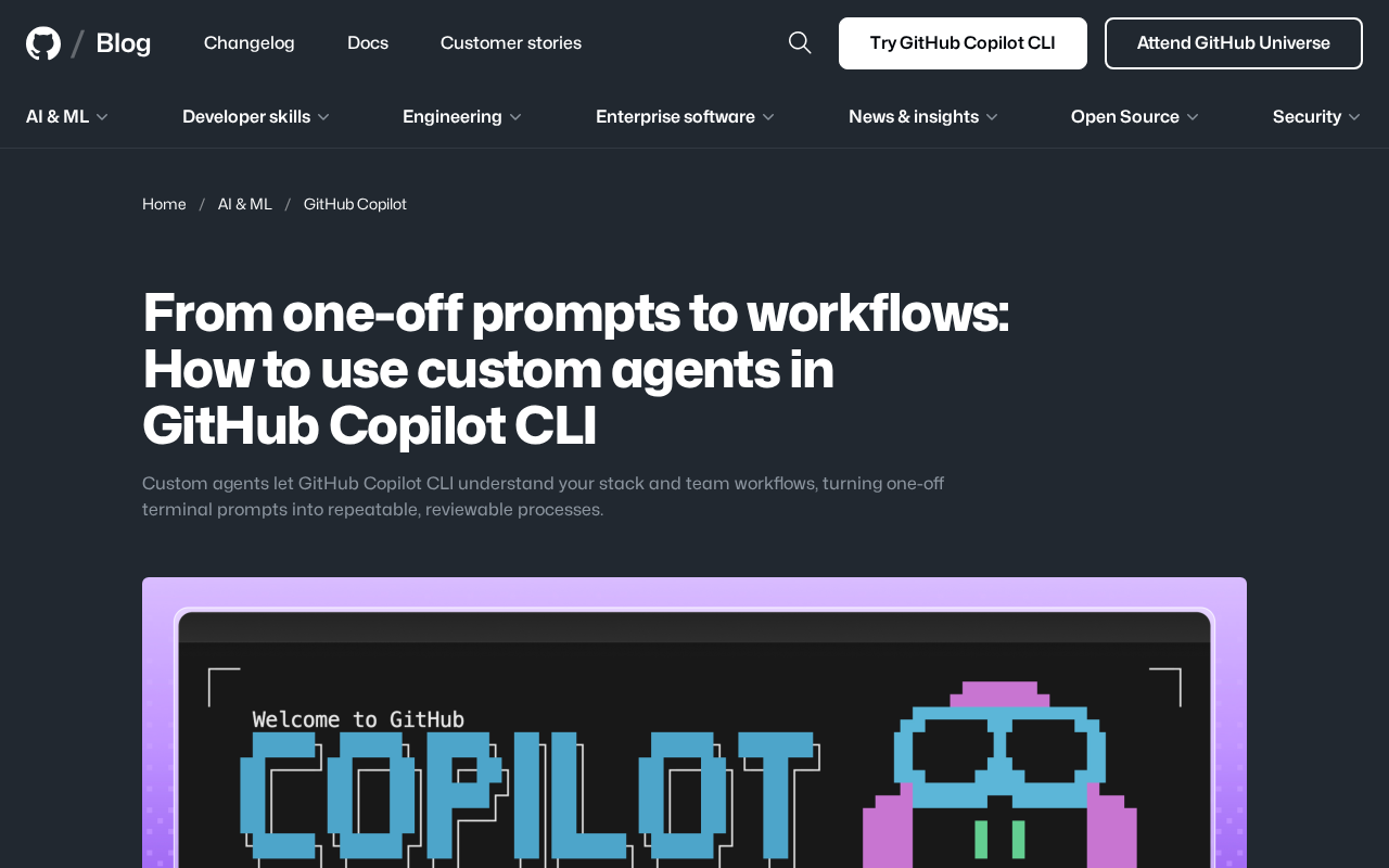 GitHub Copilot CLI Custom Agents: Building Reusable Team Development Workflows