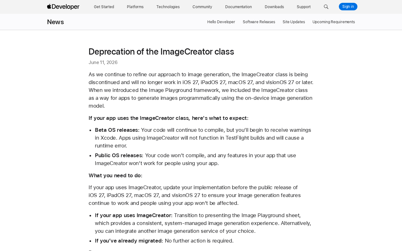 Apple废弃ImageCreator类:迁移方案与影响全解析