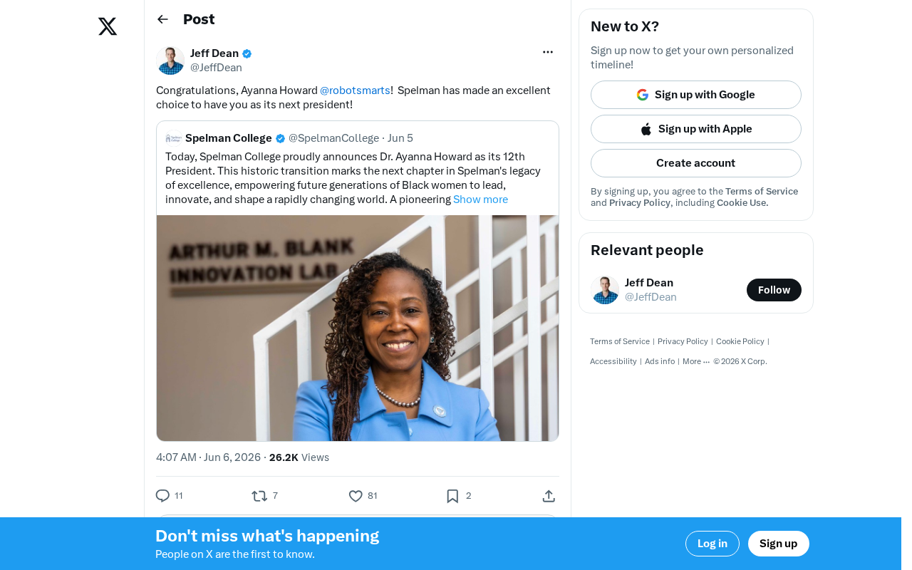 Ayanna Howard Named President of Spelman College: AI Robotics Expert to Lead Historic Black Women's College