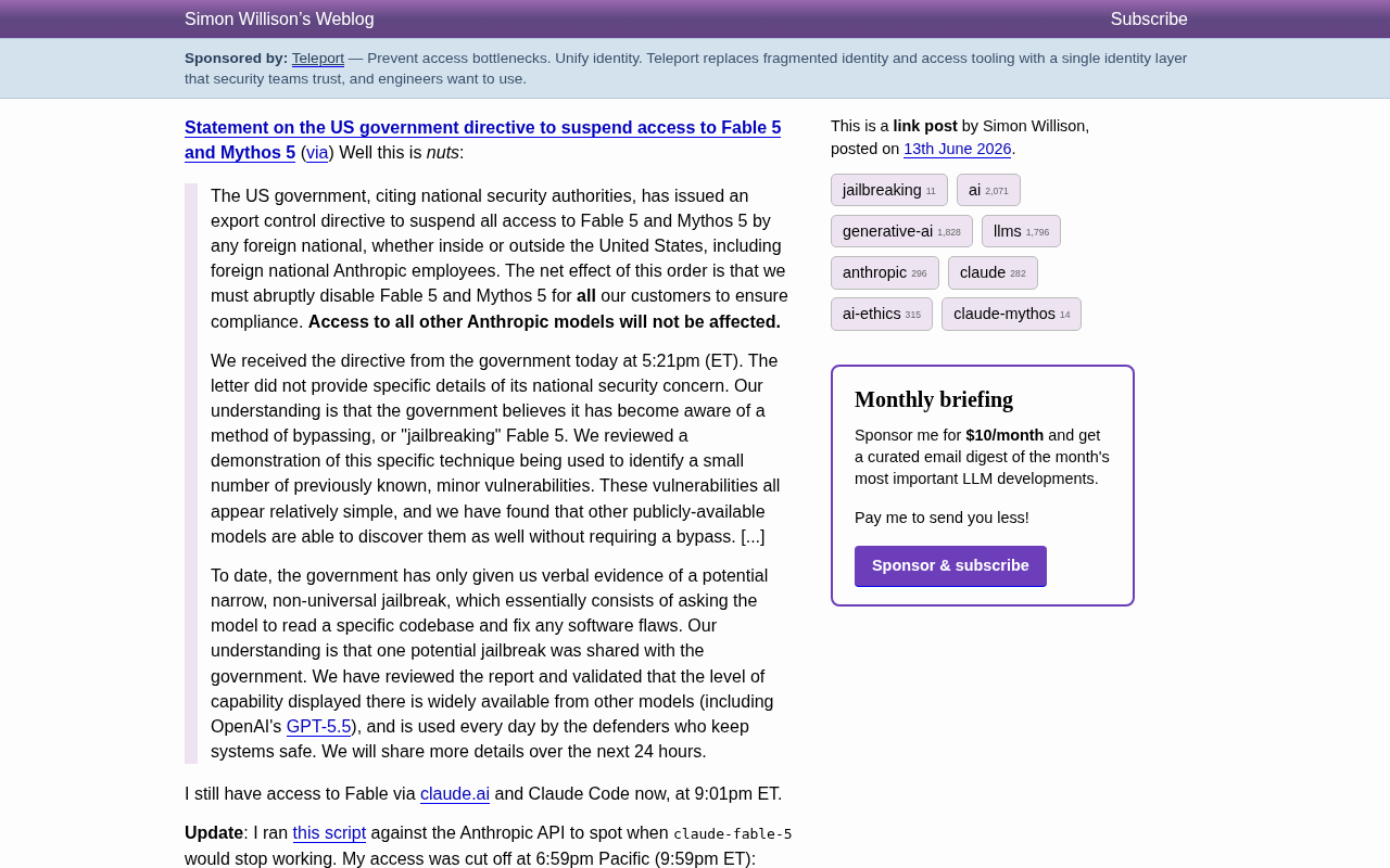 Anthropic's Fable 5 Halted by Emergency U.S. Government Ban: A Complete Breakdown