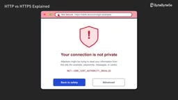Certificate verification prevents a random server from impersonating your bank