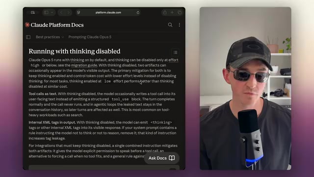 低努力等级启用思考在相似成本下效果更好