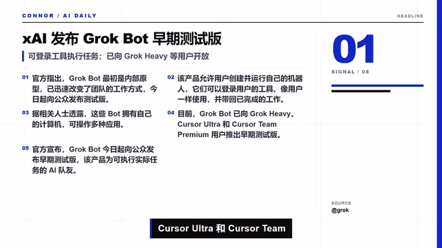 xAI Launches Grok Bot Office Agent, Gemini Surpasses 1 Billion Monthly Active Users