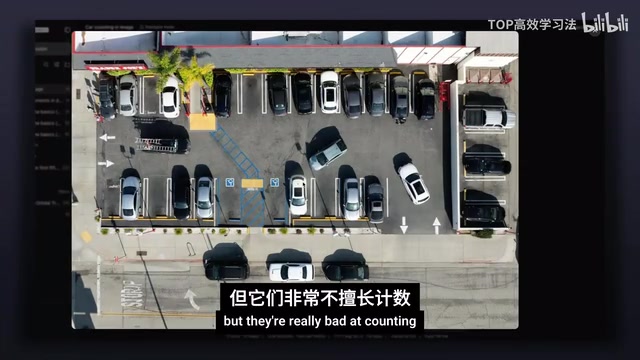 模型对停车场图像进行车辆计数