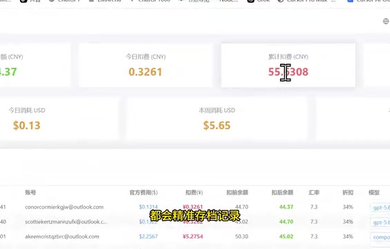 账单与消费记录展示