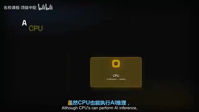 虽然CPU也能执行AI推理