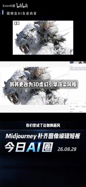 Midjourney V8.2修改画面角度实测
