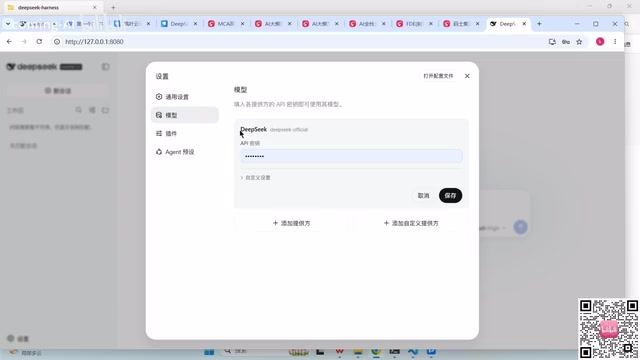 DeepSeek Harness API Key配置界面
