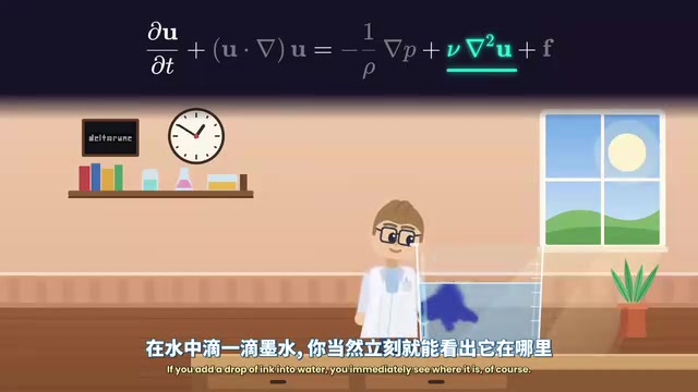 扩散现象：墨水在水中散开