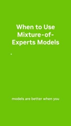 MoE is suited for scenarios requiring fast token processing