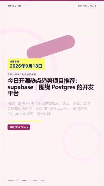 Supabase:围绕 Postgres 的一体化开发平台解析