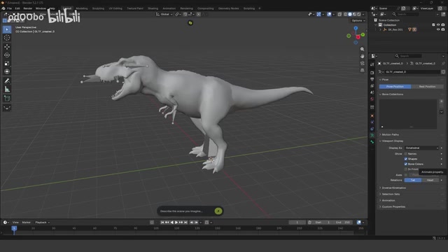 Pre-rigged T-Rex model