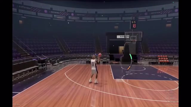 Character running on the court