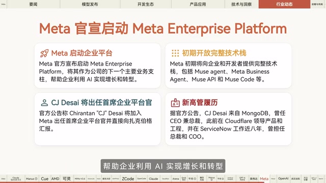 Meta启动企业级平台Meta Enterprise Platform