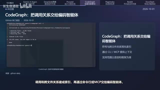 CodeGraph通过命令行或MCP交给编码智能体