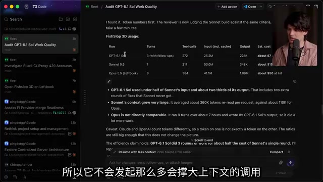 6.1 Sol的上下文膨胀更少，token输出也更克制