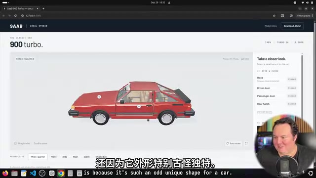 萨博 900 汽车建模测试