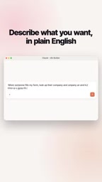 Describe your requirements in natural language, copy the JSON and paste into n8n