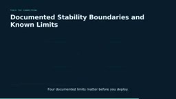 Four documented limits matter before you deploy.